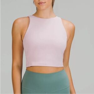 lululemon high neck align tank in pink peony